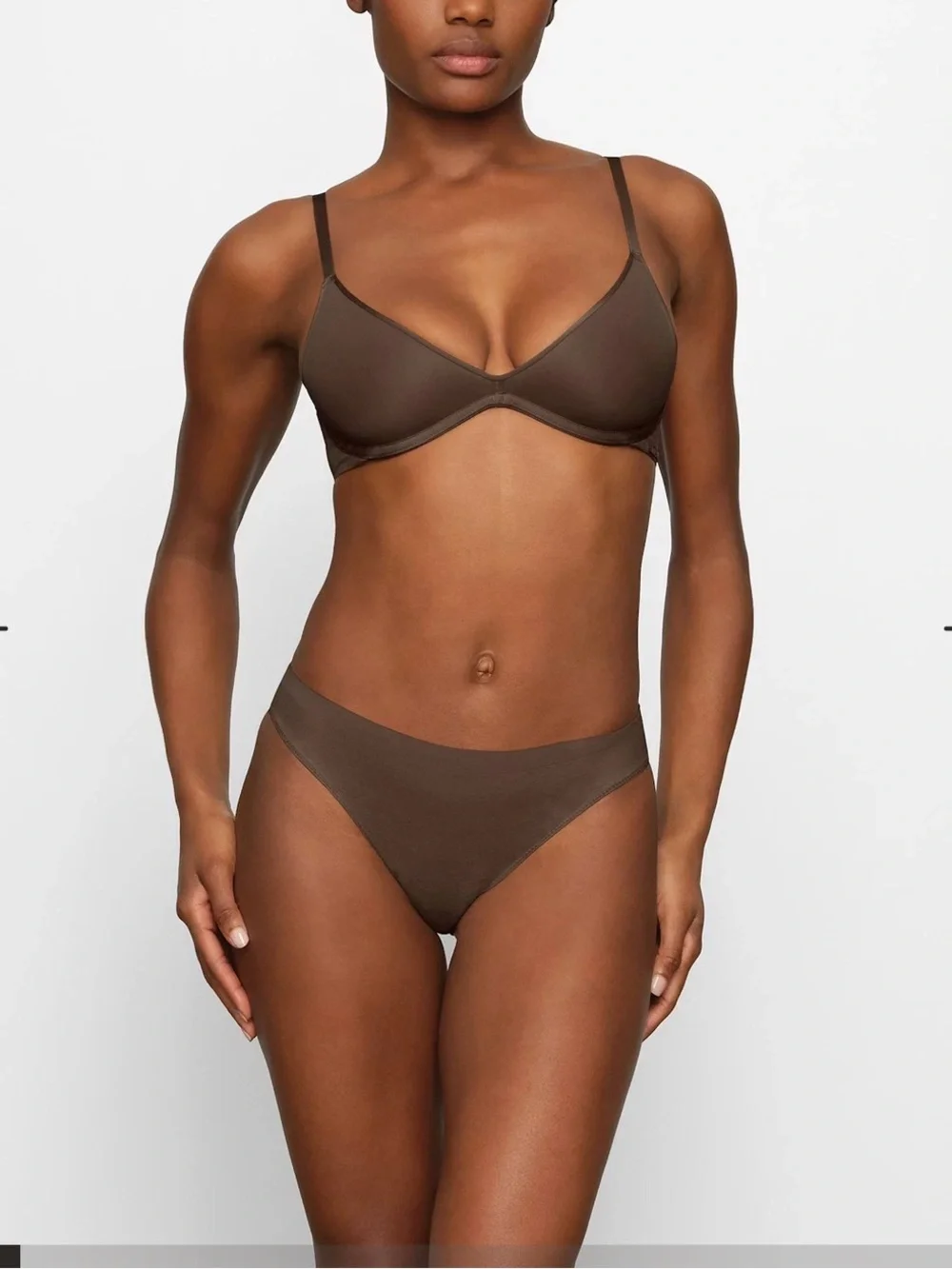 SKIMS Weightless Scoop Bra, 40C, Wine - Picture 4 of 6